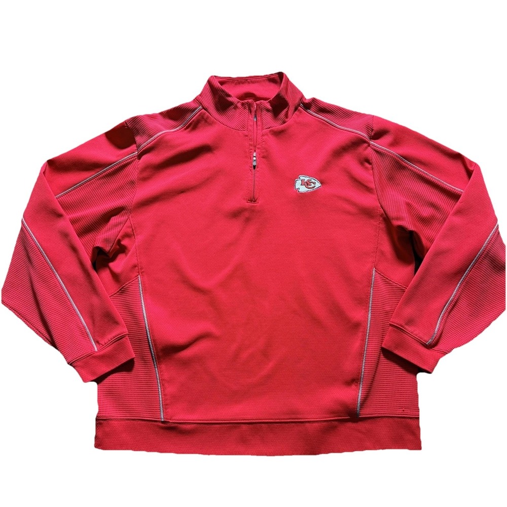 Chiefs Sweatshirt Mens Large Red NFL Football Cutter & Buck Kansas City KC